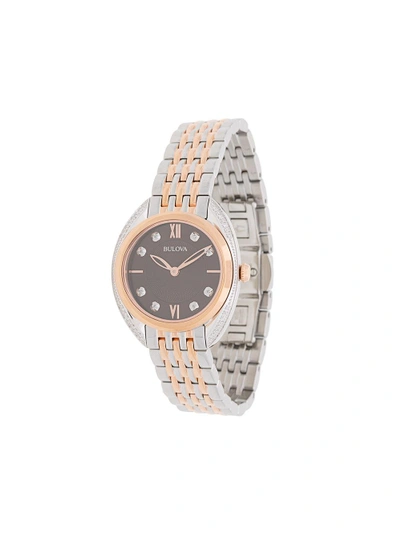 Shop Bulova Diamond Two-tone Bracelet Watch - Metallic