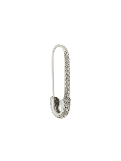 Shop Anita Ko Safety Pin Earring In Metallic