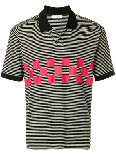 Shop Tim Coppens Striped Polo Shirt