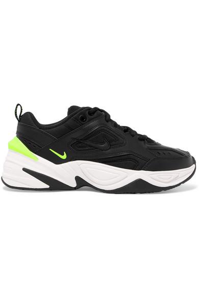 nike m2k tekno leather and neoprene sneakers