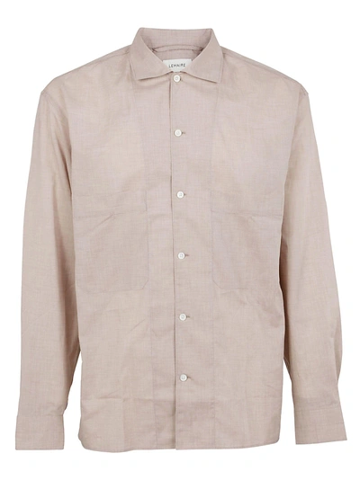 Shop Lemaire Military Shirt In Nude & Neutrals