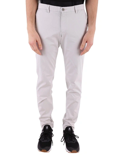 Shop Trussardi Cotton Blend Trousers In Light Grey