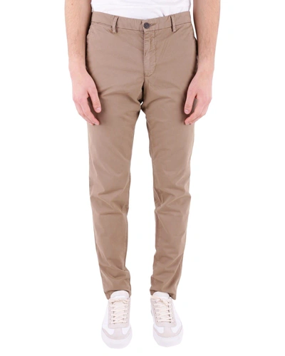 Shop Trussardi Cotton Blend Trousers In Brown