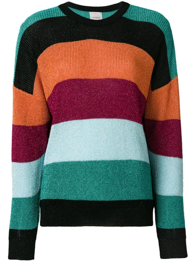 Shop Laneus Striped Lurex Sweater