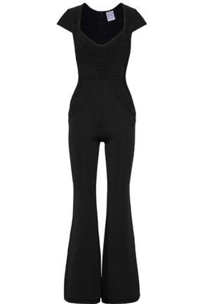 Shop Herve Leger Bandage Jumpsuit In Black