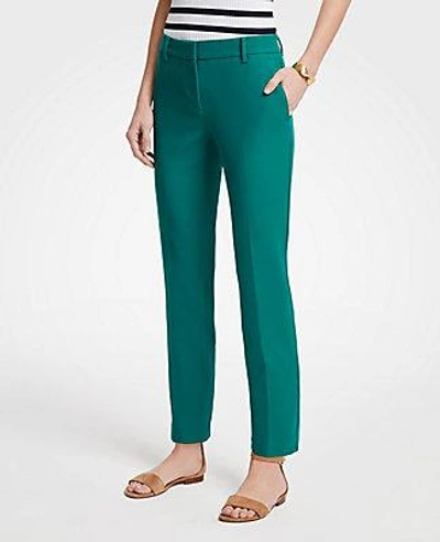Shop Ann Taylor The Ankle Pant In Dense Twill - Curvy Fit In Green Clover