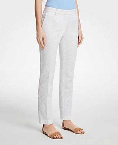 Shop Ann Taylor The Petite Ankle Pant In Eyelet - Curvy Fit In White