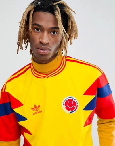 Adidas Originals Retro Colombia Soccer Jersey In Yellow Cd6956 - Yellow |  ModeSens