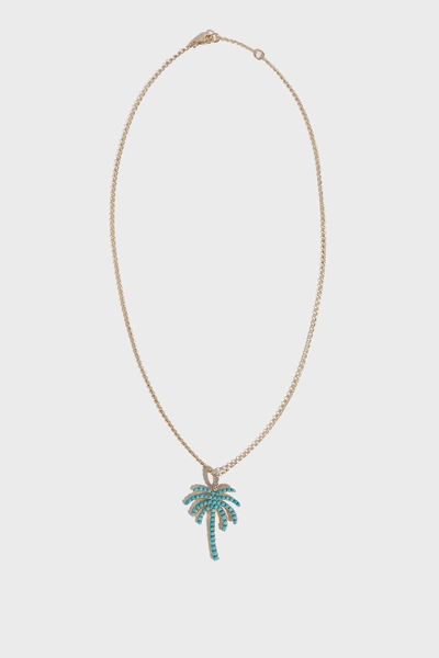 Rosa De La Cruz Palm Pendant Necklace In Y Gold
