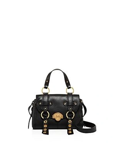 Shop See By Chloé See By Chloe Allen Leather Crossbody In Black/gold