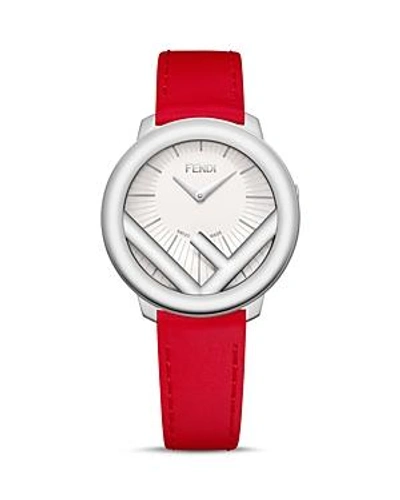 Shop Fendi Run Away Watch, 36mm In White/red