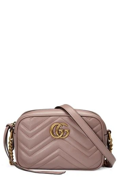 Shop Gucci Gg Marmont 2.0 Matelasse Leather Shoulder Bag - White In Porcelain Rose