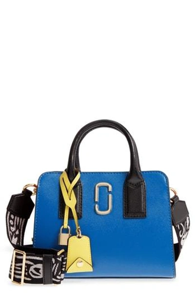 Shop Marc Jacobs Little Big Shot Leather Tote - Blue In Sapphire Multi