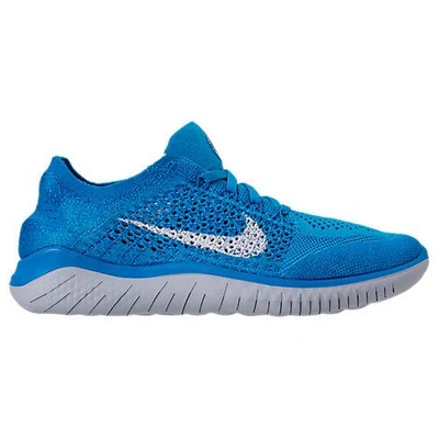 Shop Nike Women's Free Rn Flyknit 2018 Running Shoes, Blue