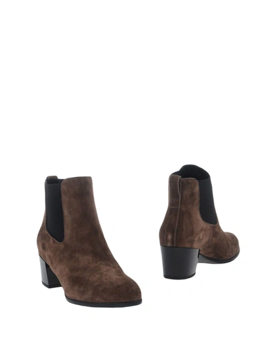 Shop Hogan Ankle Boots In Brown