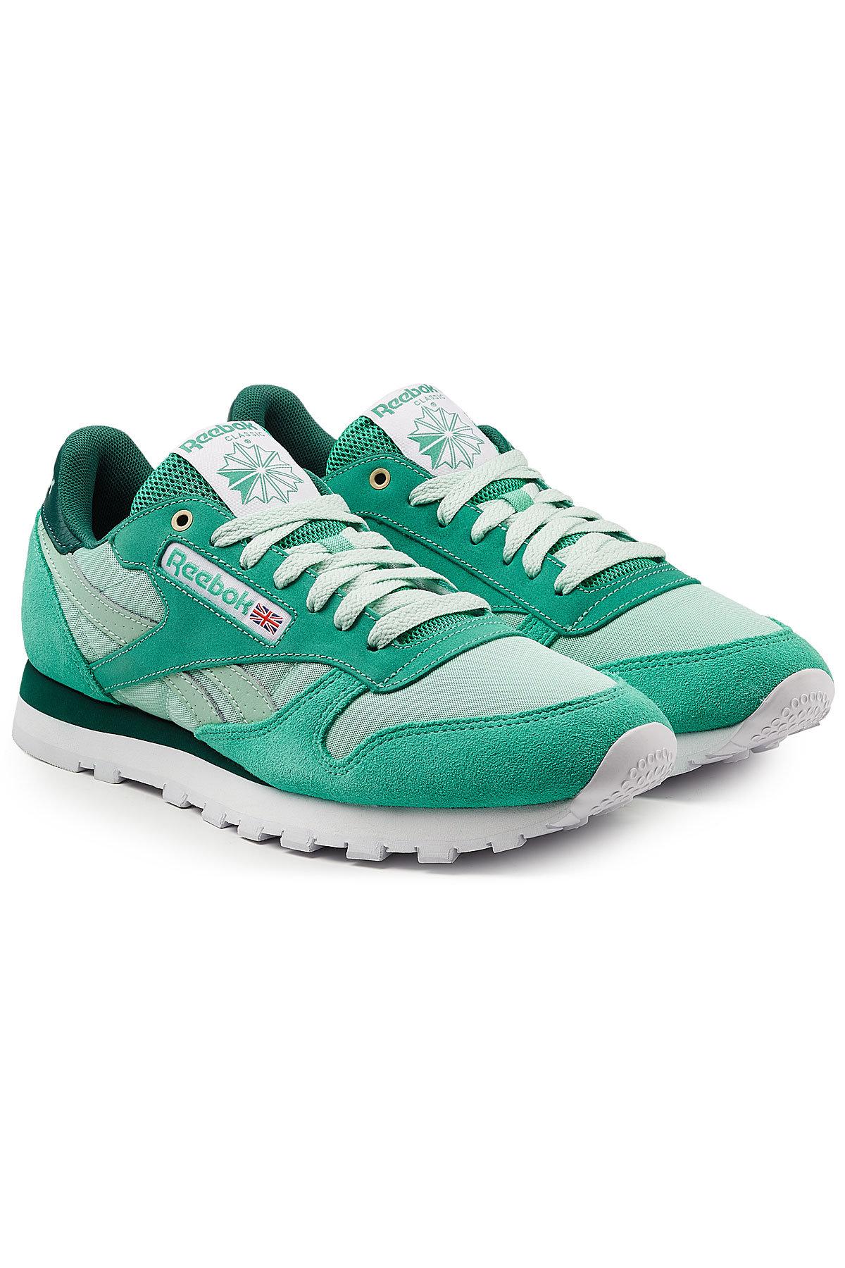 teal reebok classics