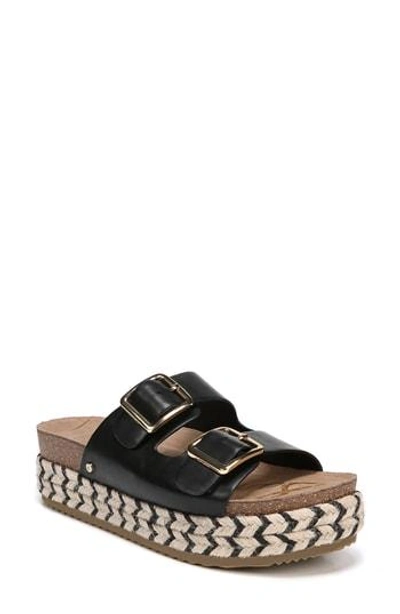 Shop Sam Edelman Oakley Platform Slide Sandal In Black Leather