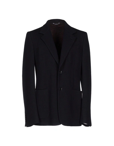 Shop Dolce & Gabbana Suit Jackets In Dark Blue