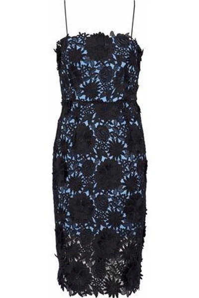 Shop Milly Woman Guipure Lace Dress Black