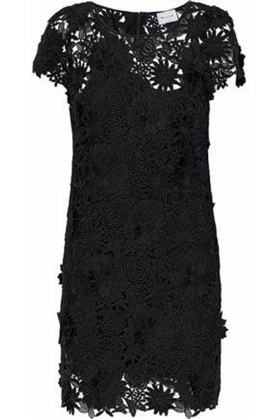 Shop Milly Chloe Giupure Lace Mini Dress In Black