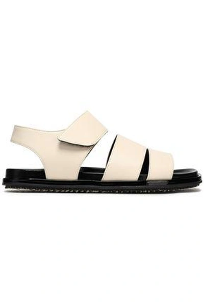 Shop Marni Woman Leather Sandals Ivory