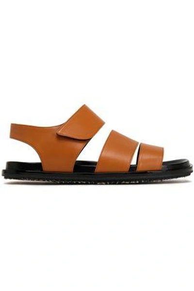 Shop Marni Woman Leather Sandals Light Brown
