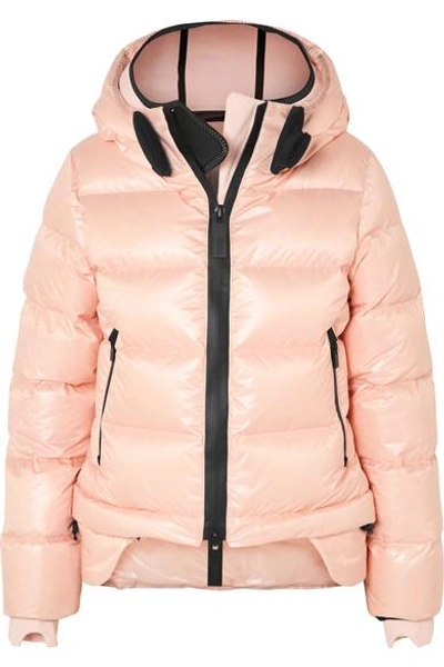 Shop Templa Nano Hooded Quilted Shell Down Coat In Pink