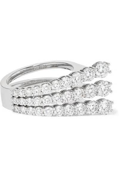 Shop Melissa Kaye Aria 18-karat White Gold Diamond Ring