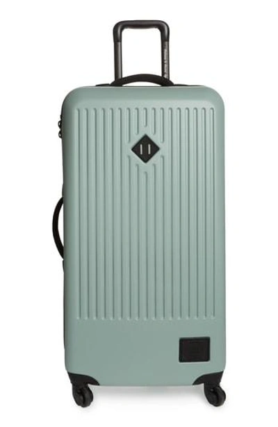 Shop Herschel Supply Co Large Trade Wheeled Packing Case - Green In Iceberg Green
