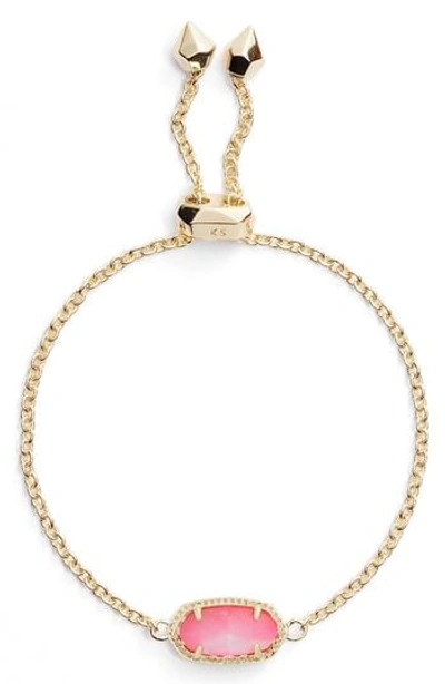 Shop Kendra Scott Elaina Bracelet In Blush Dyed Ivory Mop/ Gold
