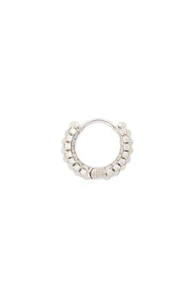 Shop Maria Tash 18 Gauge Opal & Diamond Five Row Pave Earring In White
