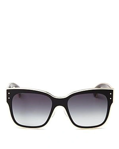 Shop Moschino Women's 000 Gradient Square Sunglasses, 55mm In Black/dark Gray
