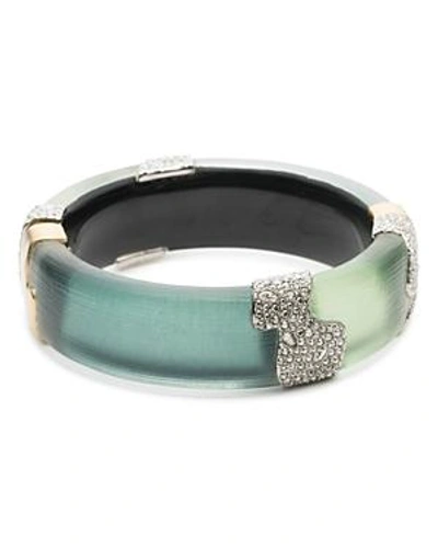 Shop Alexis Bittar Crystal Embellished Color Block Hinge Bracelet In Multi/gold
