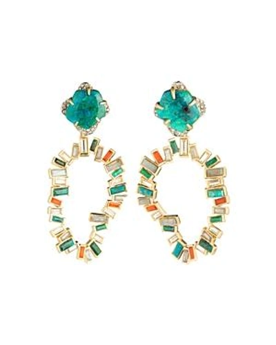 Shop Alexis Bittar Large Clip-on Earrings In Multi/gold