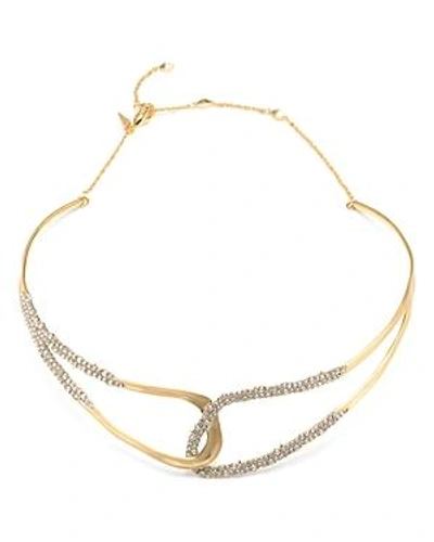 Shop Alexis Bittar Freeform Collar Necklace, 13 In Gold/silver