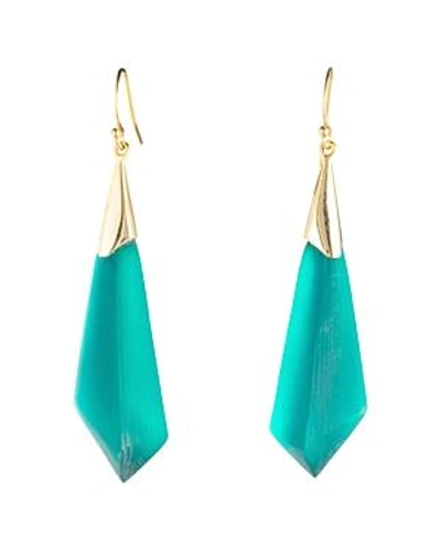 Shop Alexis Bittar Faceted Wire Earrings In Blue/gold