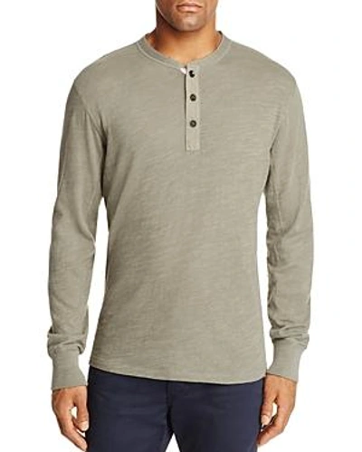 Shop Rag & Bone Standard Issue Classic Cotton Henley In Sage Green