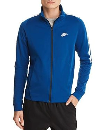 Shop Nike N98 Tribute Track Jacket In Gym Blue/white
