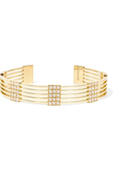 Shop Melissa Kaye Izzy 18-karat Gold Diamond Cuff