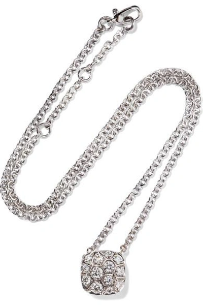 Shop Pomellato Nudo Solitaire 18-karat White And Rose Gold Diamond Necklace In White Gold