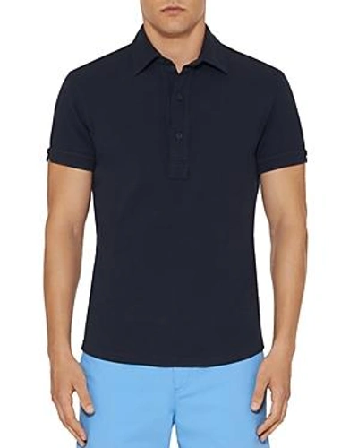 Shop Orlebar Brown Sebastian Slim Fit Polo Shirt In Blue