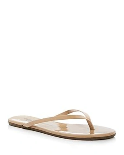 Shop Tkees Patent Leather Flip-flops In Spf 30