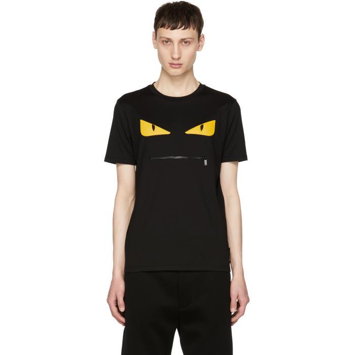 fendi eyes zip t shirt