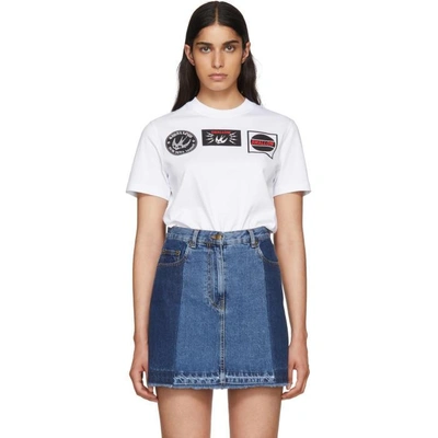 Shop Mcq By Alexander Mcqueen Mcq Alexander Mcqueen White Swallow Print T-shirt In 9000 - Opti