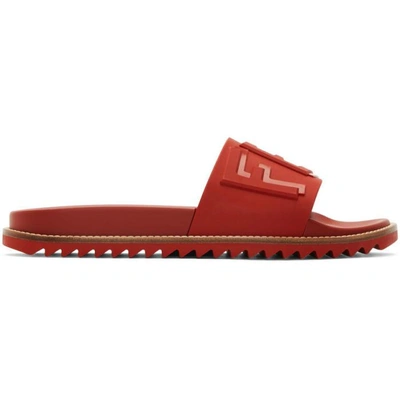 Shop Fendi Red  Vocabulary Sandals In F0qc9 Red