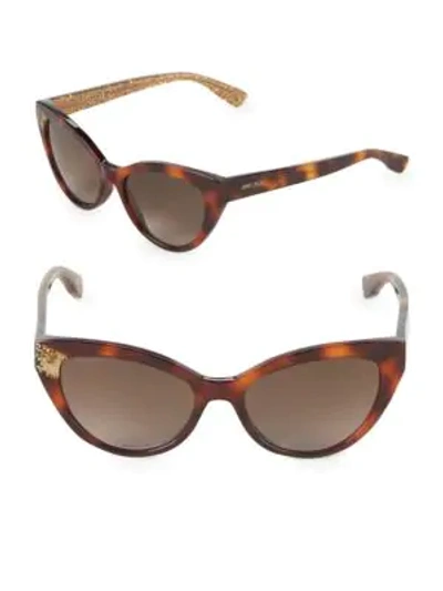 Shop Jimmy Choo Costy/s 54mm Cat-eye Glitter Sunglasses In 0q51bb