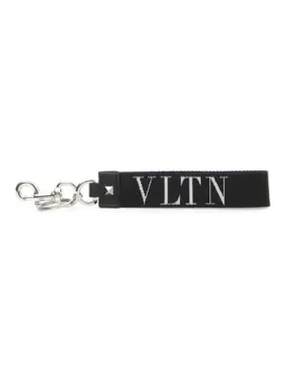 Shop Valentino Garavani Vltn Keychain In Black
