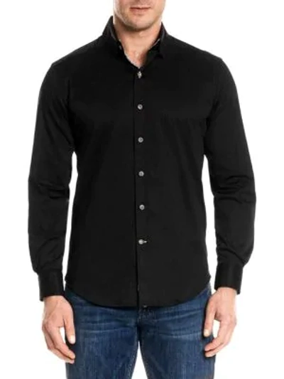 Shop Robert Graham Caruso Button-front Shirt In Black