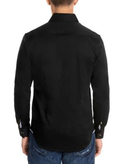 Shop Robert Graham Caruso Button-front Shirt In Black
