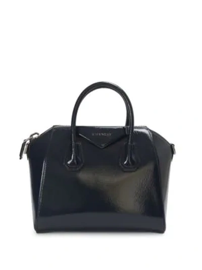 Shop Givenchy Small Exotic Patchwork Python Antigona Bag In Black